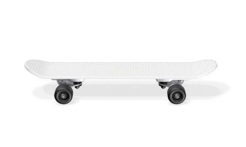 Skateboard on a white background. 3d rendering 스톡 일러스트
