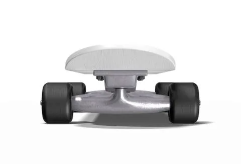 Skateboard on a white background. 3d rendering Stock Illustration