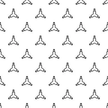Skateboard y tool seamless pattern on white background Stock Illustration