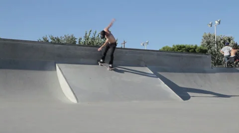 Skateboarder -Backside Tailslide Video stock 35757786