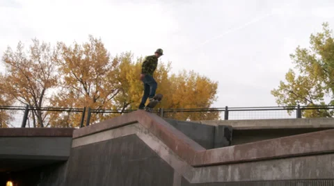 Skateboarder Falls Stock Footage 27881218