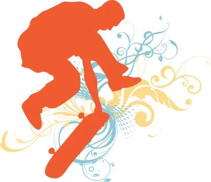 Skateboarder Stock Illustration