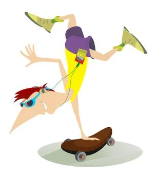 Skateboarder Stock Illustration