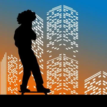 Skateboarder Stock Illustration