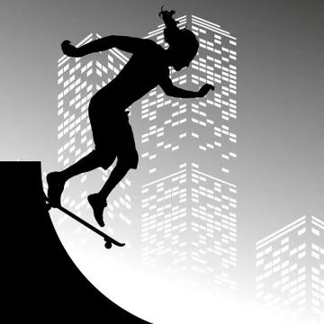 Skateboarder Stock Illustration