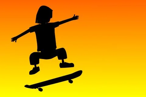 Skateboarder Stock Illustration