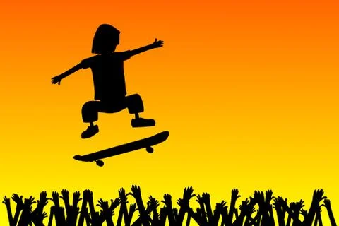 Skateboarder Stock Illustration