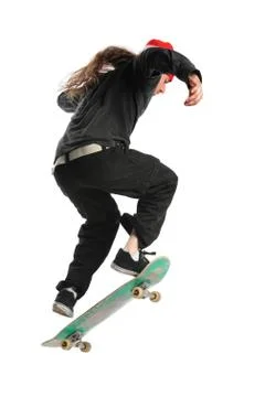 Skateboarder Jumping Foto stock