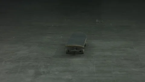 Skateboarder In Large Empty Warehouse Black Magic Production Camera Stock Footage 224589013