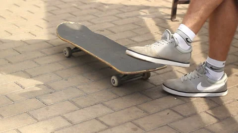 Skateboarder Legs Stock Footage 52195802