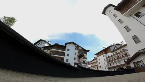 Skateboarder performs tricks and fall 库存影片 102326495