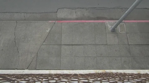 Skateboarder Pushing By Below 스톡 동영상 74432662