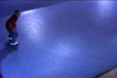 Skateboarder on ramp Stock Footage 94271