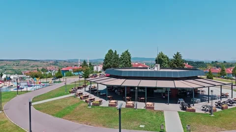 A skateboarder riding down a. Stock-Footage 281594792