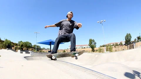 Skateboarder Slow Motion Stock Footage 43360624