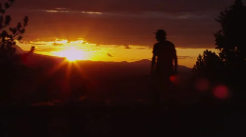 Skateboarder at sunset - Red Epic Stock-Footage 33648815