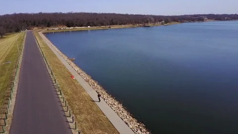 Skateboarder by Waterfront Video stock 82804210