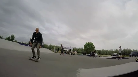 Skateboarder Wheelie 動画素材 79360135