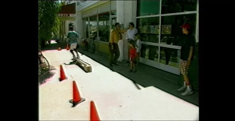 Skateboarders Doing Tricks Broken Hill Australia 1988 Stock Footage 317806415