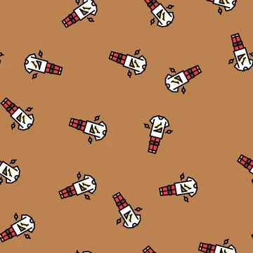 Skateboarding apparel vector seamless pattern Stock Illustration