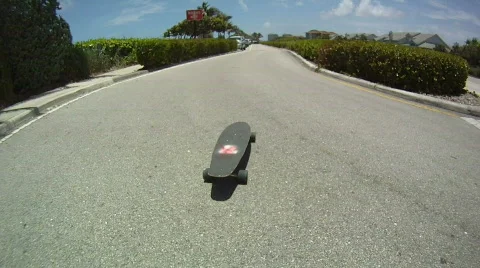 Skateboarding Barefoot Stock Footage 781745