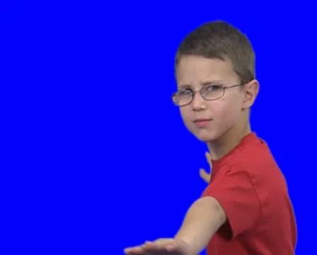 Skateboarding on a blue screen Stock Footage 10714861