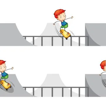 Skateboarding boy 스톡 일러스트