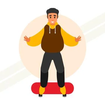 Skateboarding-guy Stock Illustration