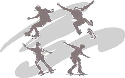 SkateBoarding Illustrazione stock
