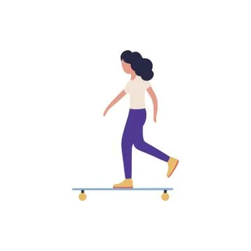 Skateboarding Stock Illustration
