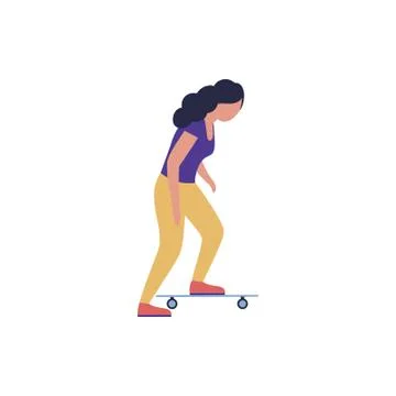 Skateboarding Stock Illustration