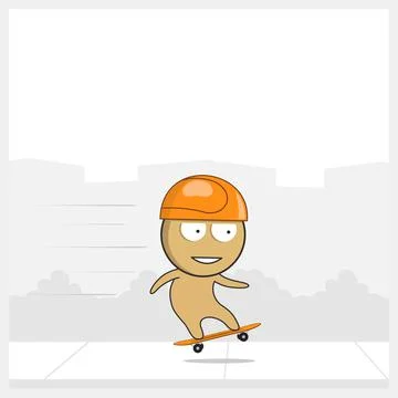 Skateboarding Stock Illustration