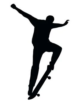 Skateboarding nosegrind Stock Illustration