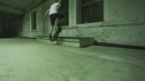 Skateboarding in park Stock Footage 60065264