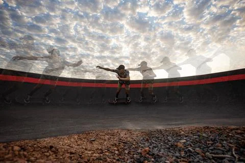 Skateboarding Stock Photos