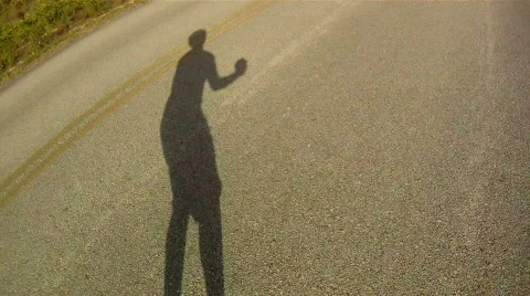 Skateboarding Shadow Stock Footage 782134