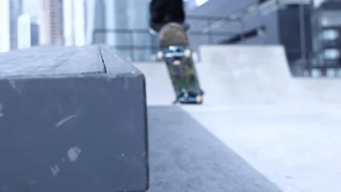 SKATEBOARDING SLIDE TRICK Stock Footage 91561455