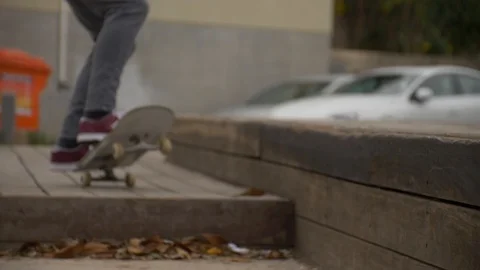Skateboarding in slow motion Stock Footage 86613649