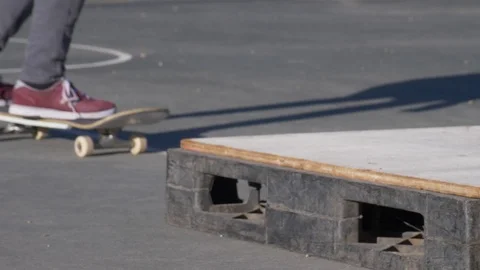Skateboarding slow motion trick Stock Footage 86622649
