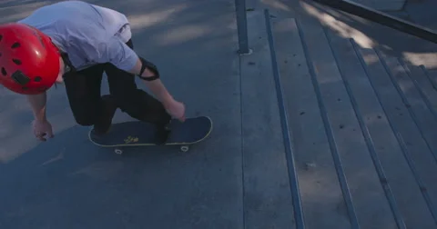 Skateboarding Trick Fail Stock Footage 48105758