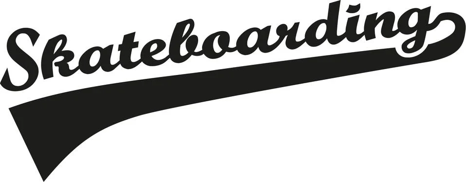 Skateboarding word Stock Illustration