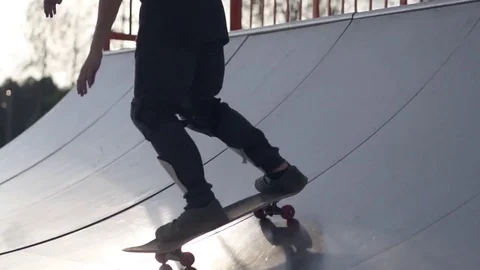 Skateborder on a ramp Video stock 82237743