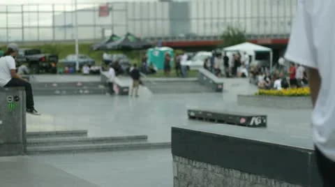 Skatepark, blurred, editorial Stock Footage 11708273