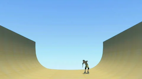 Skater 1 Loopable HD1080 Stockbeeldmateriaal 546485