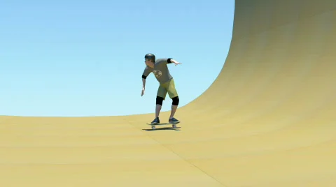 Skater 2 Loopable HD1080 Stockbeeldmateriaal 546493