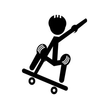 Skater doing a trick Stock Illustration