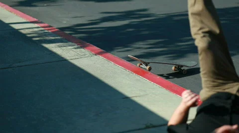 Skater Falling Down Stock Footage 454971