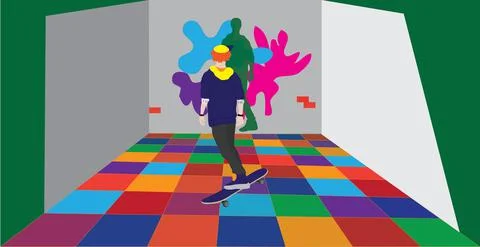 Skater Stock Illustration
