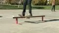 Skater rides the Rail 5 Slomo HD Footage