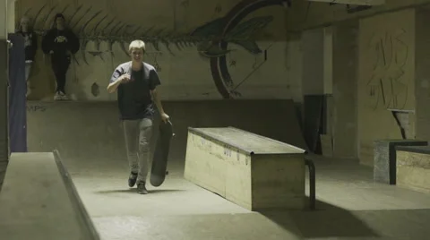 Skater in skatepark Stock Footage 60065329
